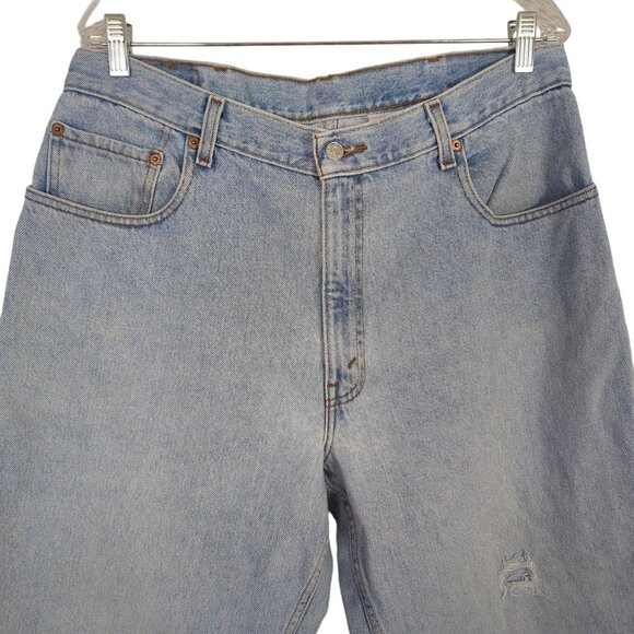 Levis 560 Mens W 36 L 30 Loose Fit Jeans W36‎ L30 Light Wash Distressed Denim - Picture 3 of 15